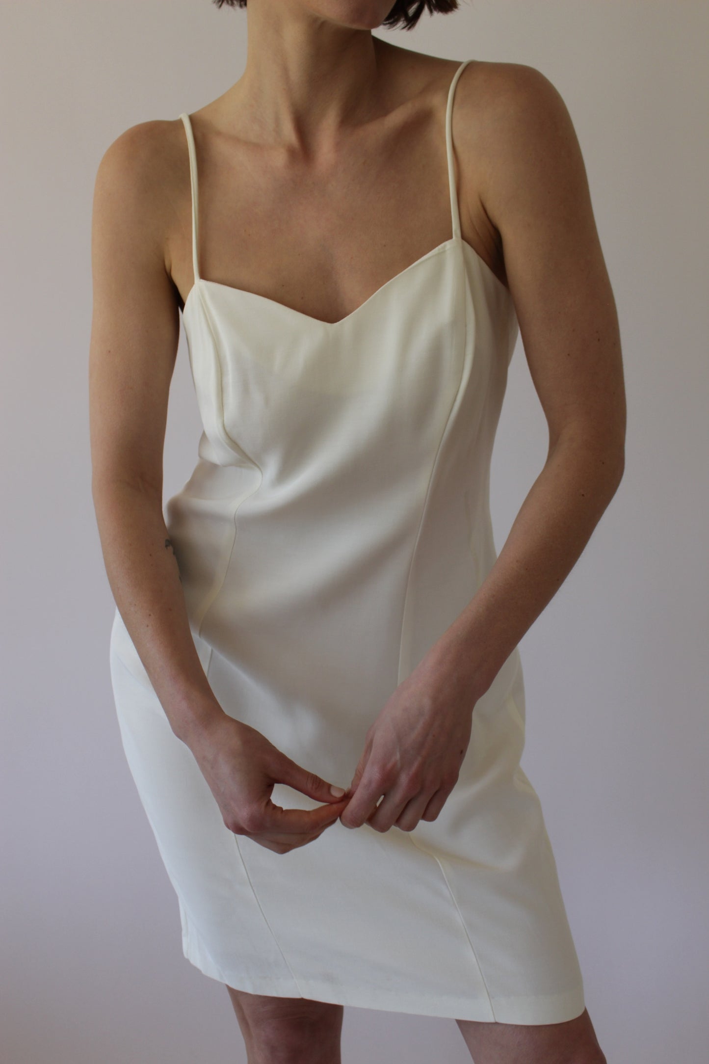 Vintage Vanilla Slip Dress & Lace Bolero Set
