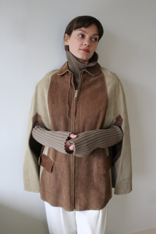 Favorite Vintage Two-Toned Suede Cape