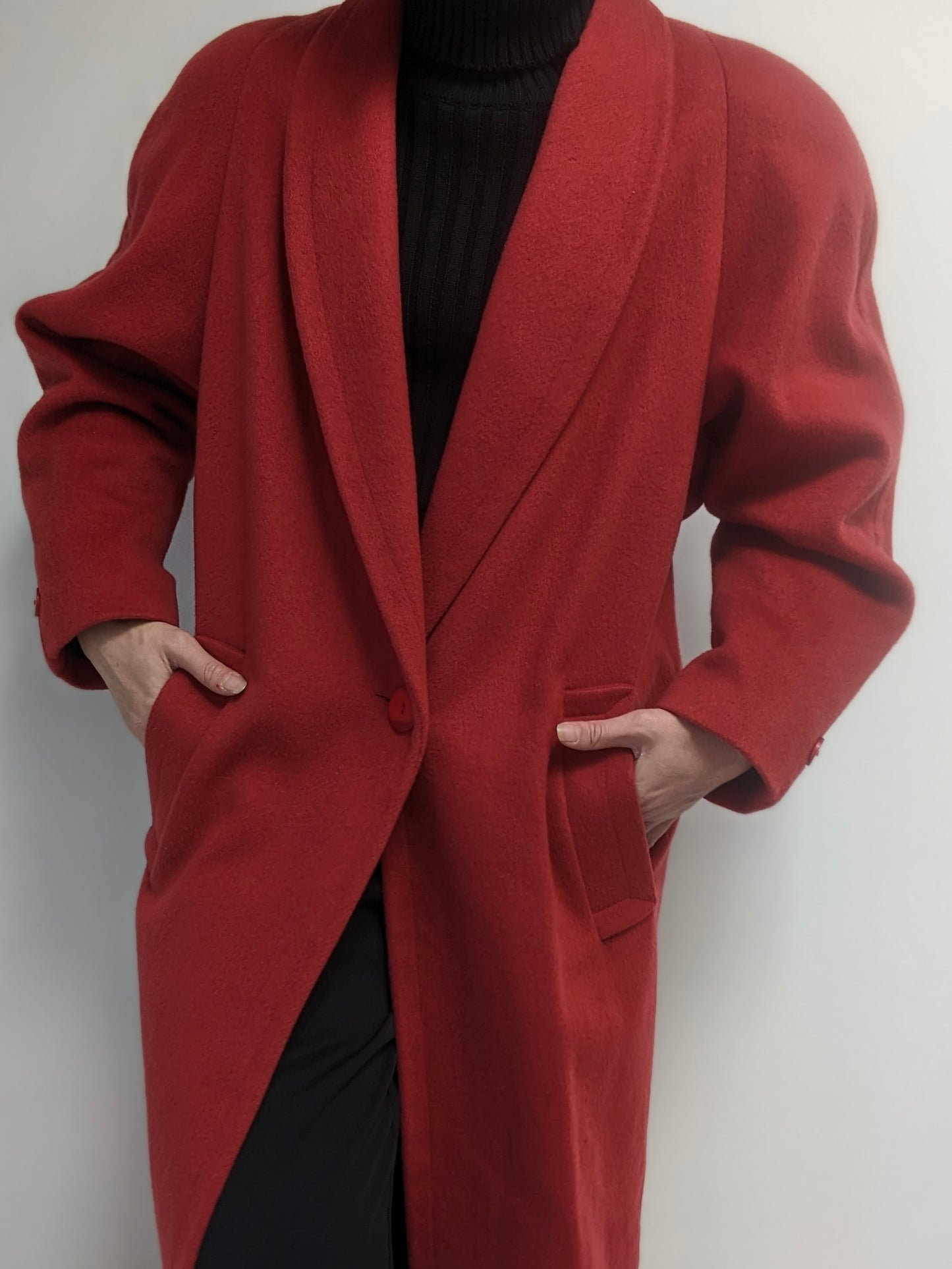 Beautiful Vintage Raspberry Wool Coat