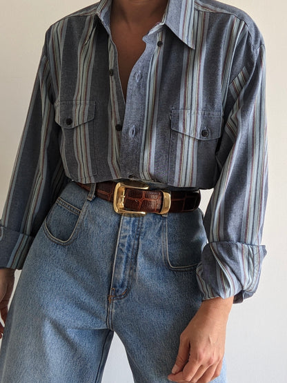 Vintage Striped Cotton Shirt