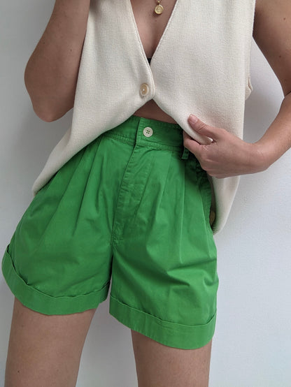 90s Esprit Lime Pleated Shorts