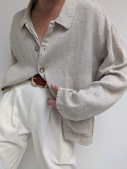 Vintage Woven Linen Day Jacket