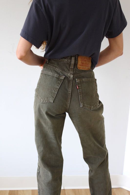 Vintage Levi's 512 Olive Denim