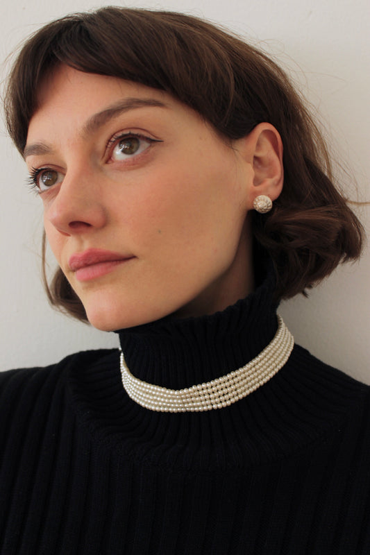 Beautiful Vintage Layered Faux Pearl Collar