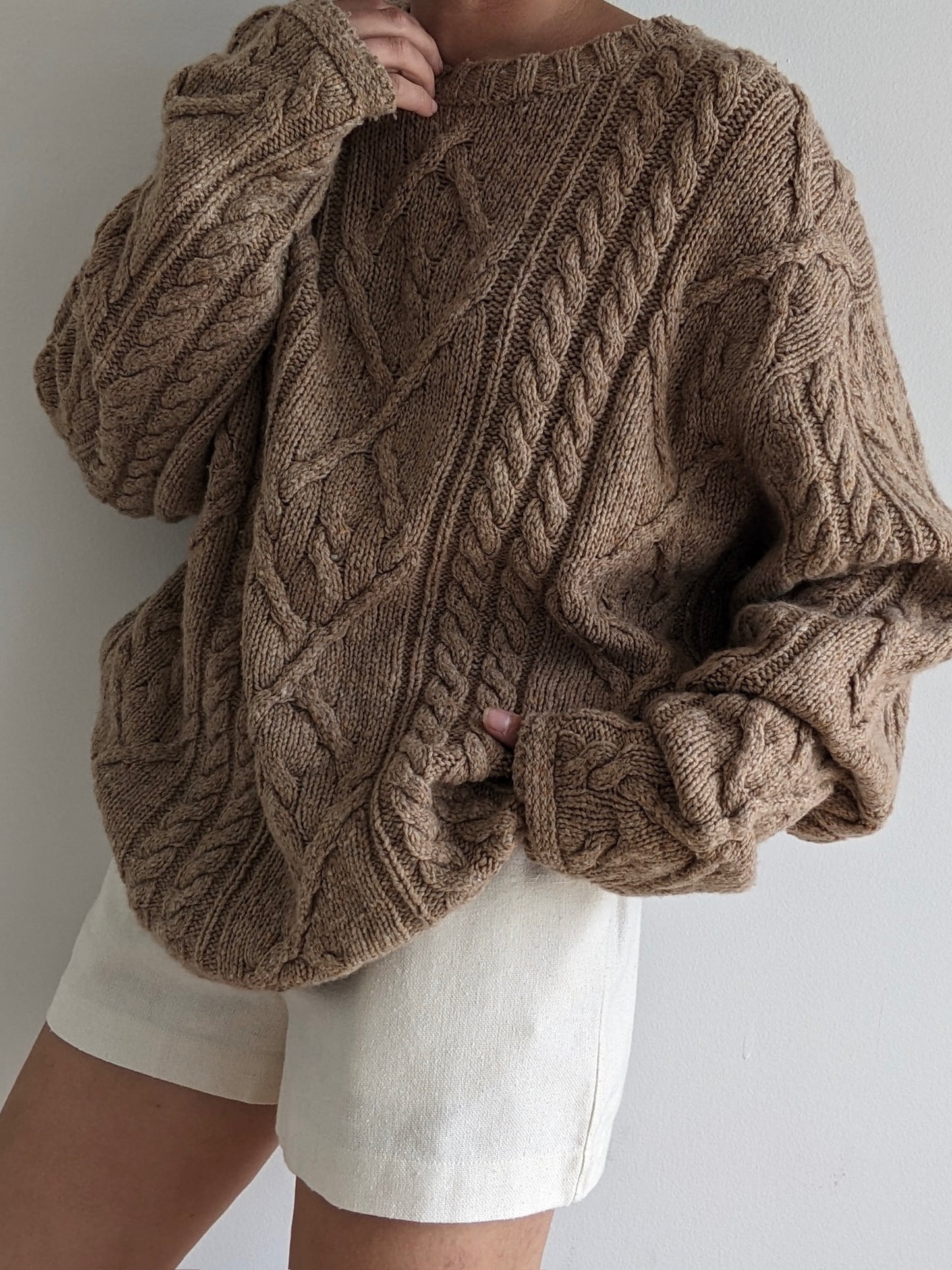 Vintage Almond Italian Wool Sweater