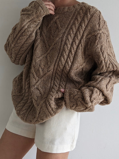 Vintage Almond Italian Wool Sweater