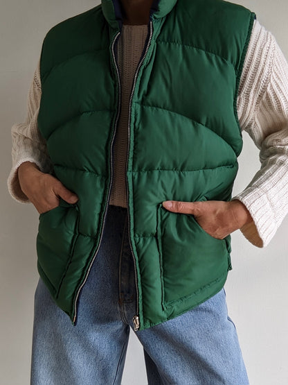 Vintage Reversible Down Puffer Vest