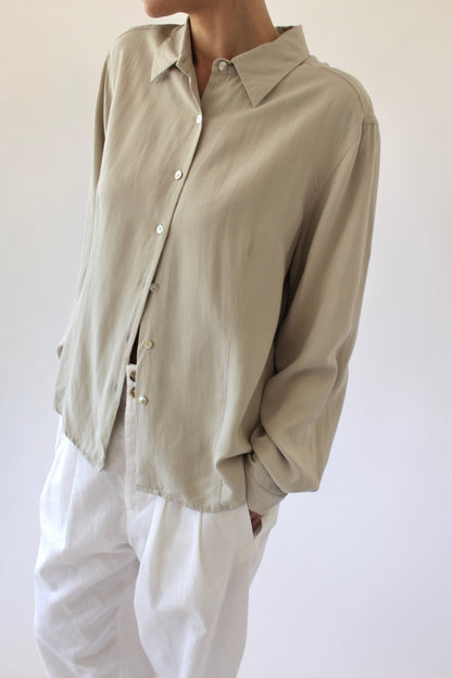 Vintage Ecru Silk Blouse