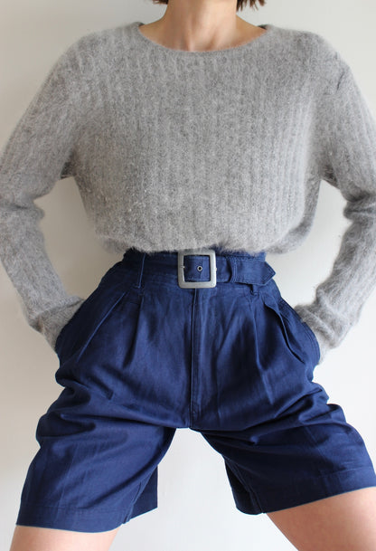 Vintage Dove Grey Angora Knit