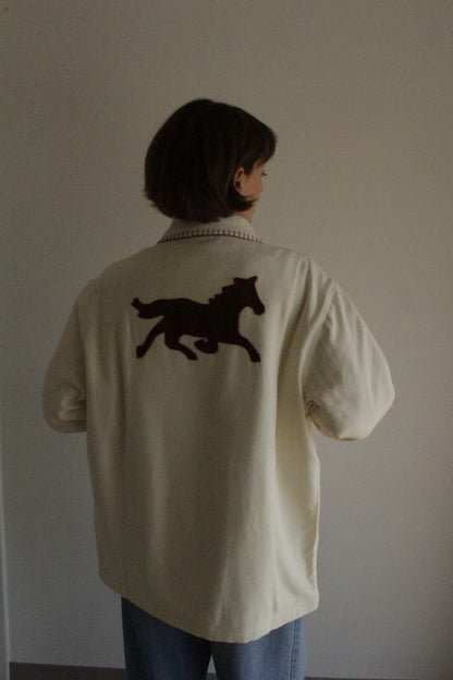 Maddox Appliqué & Embroidered Woven Silk Chore Coat