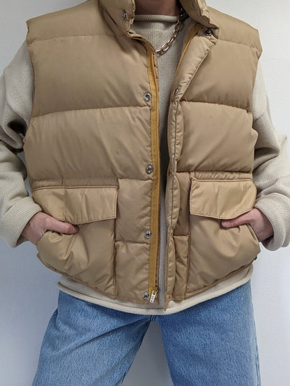 Vintage Camel Down Puffer Vest
