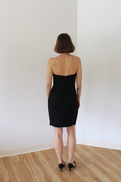90s Caviar Strapless Mini Dress