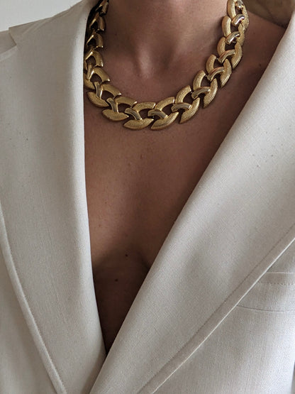 Statement Vintage Gold Link Collar