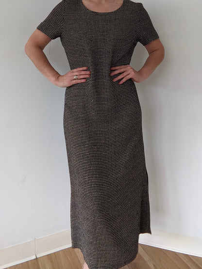Vintage Midnight Grid Market Dress
