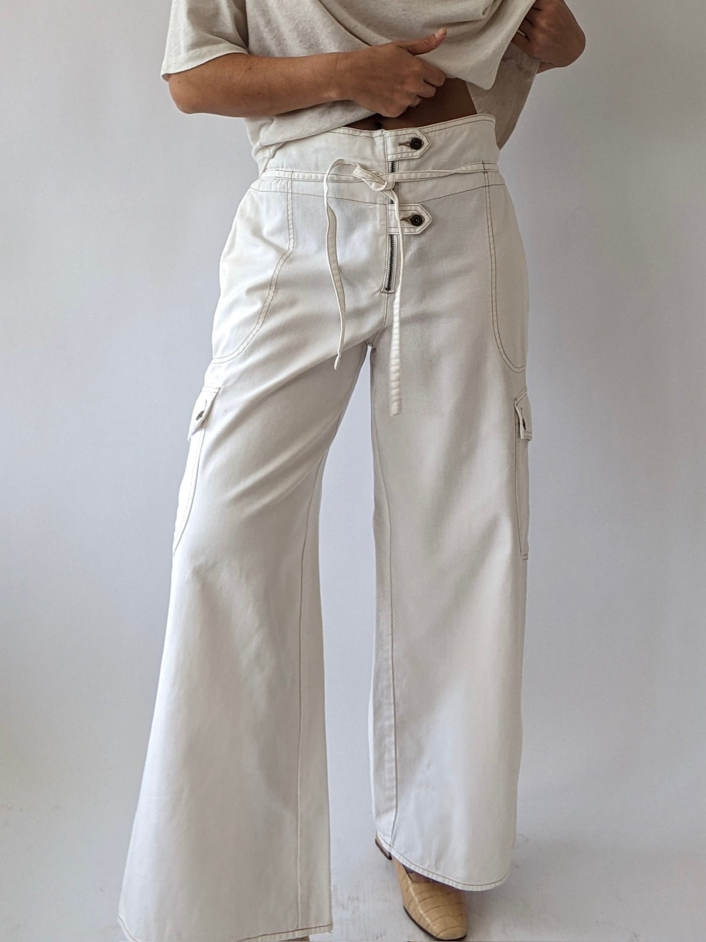 Incredible Vintage Wide Leg Cargo Pants