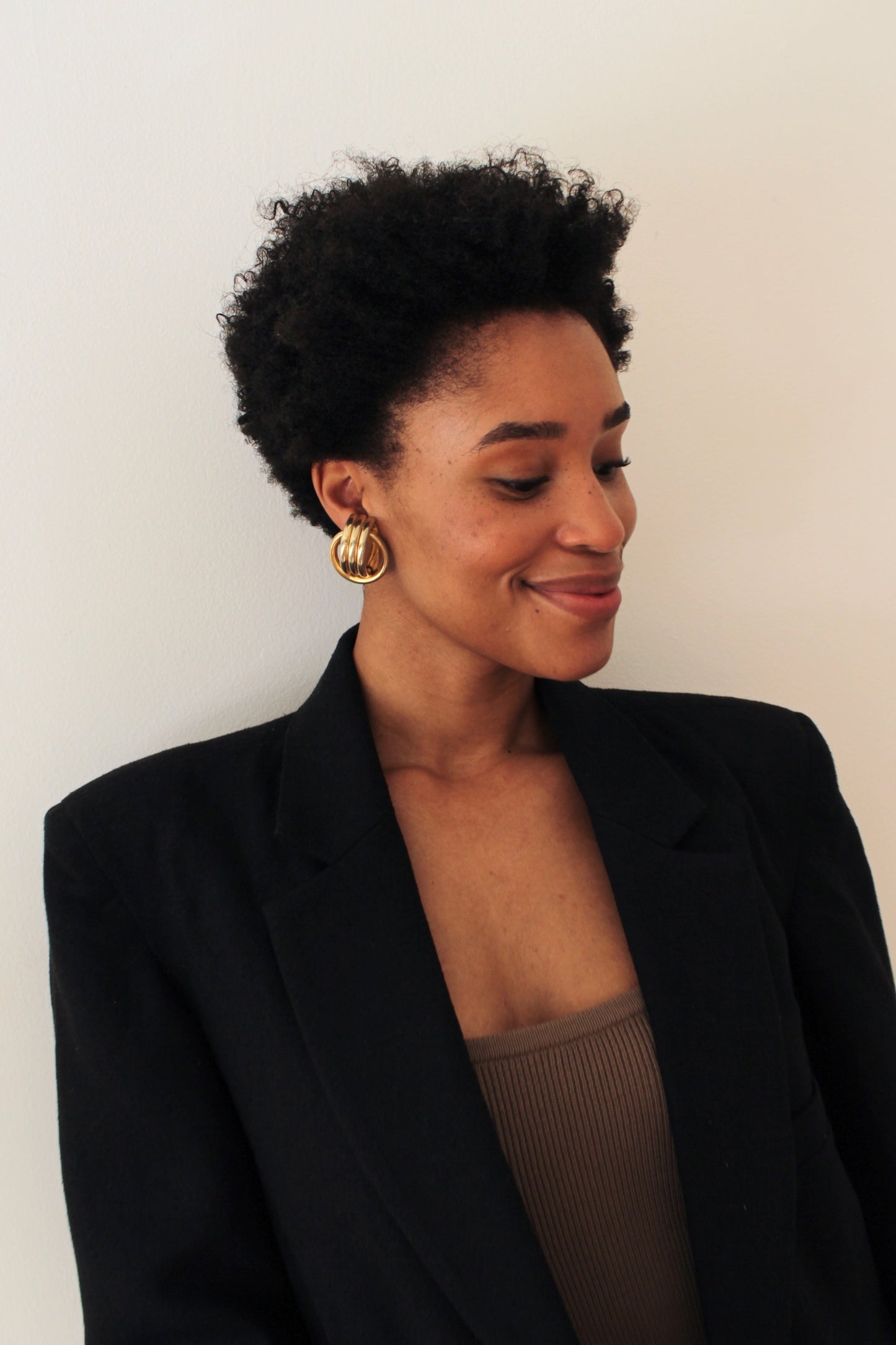 Statement Vintage Gold Coil Earrings