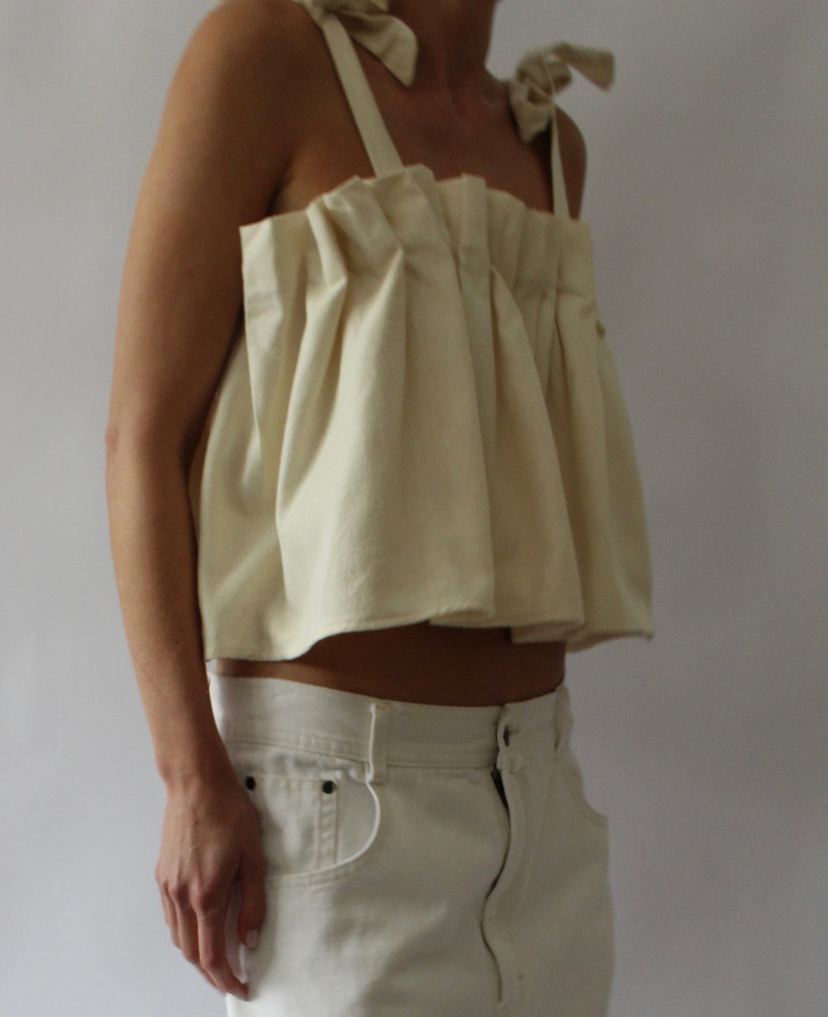 90s White High-Rise Denim