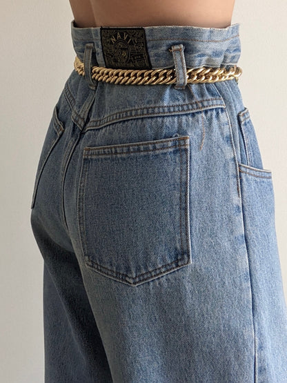 Favorite Vintage Gold Chain & Embossed Leather Belt