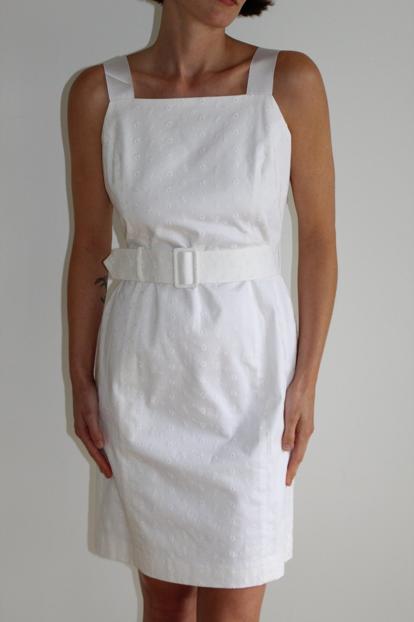 Vintage Pearl Embroidered Minidress