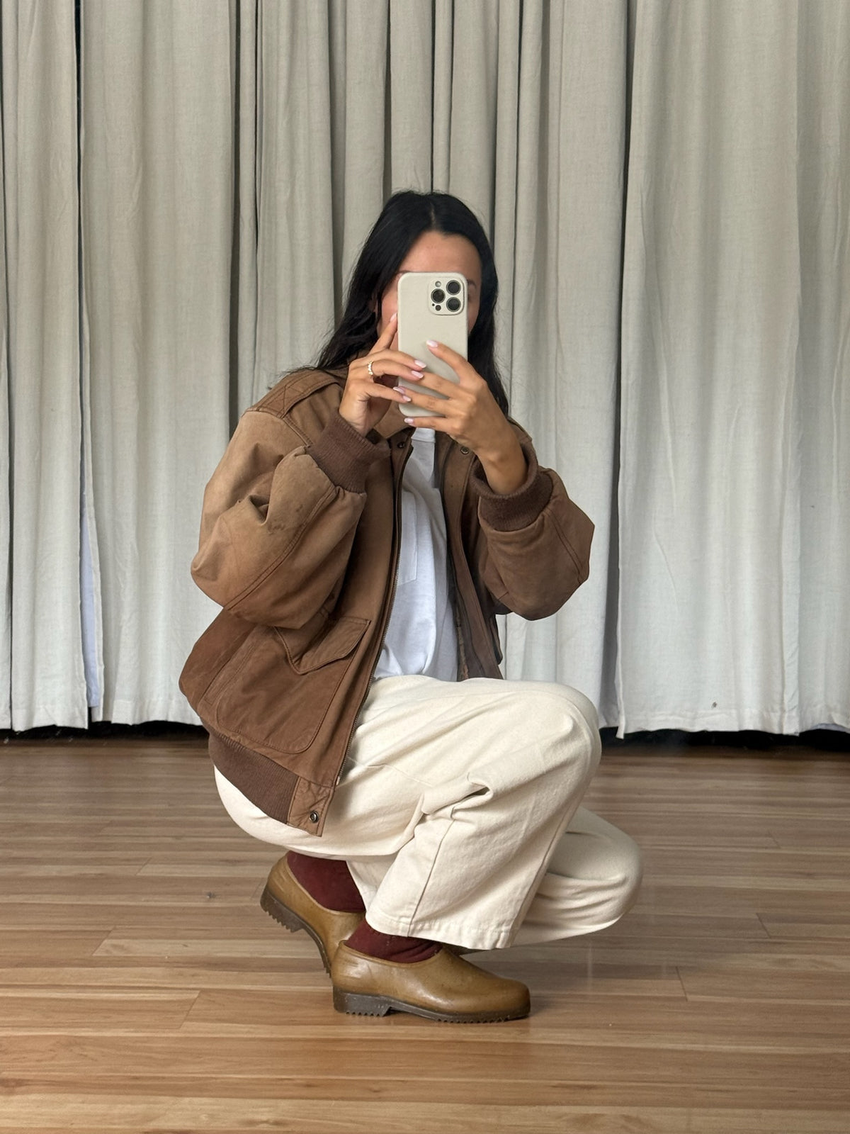Favorite Vintage Russet Leather Bomber