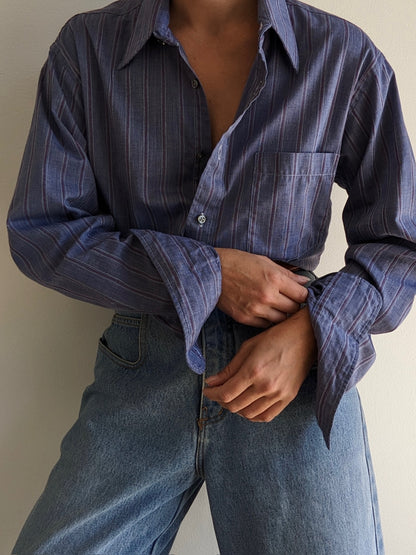 Vintage Christian Dior Pinstriped Button Down