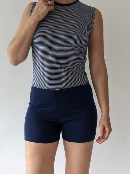 Fun Vintage 1950s Gym Wear Striped Romper