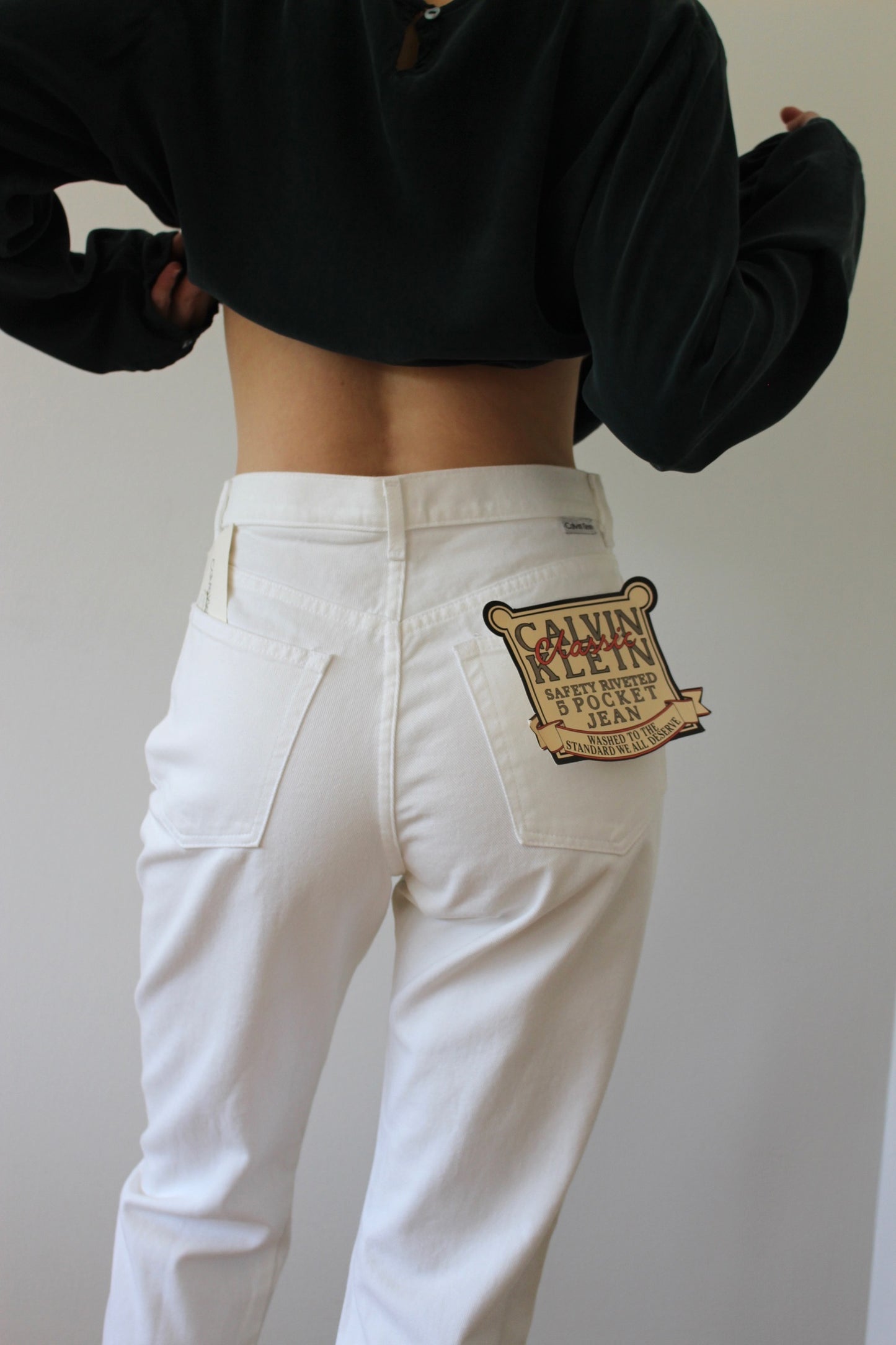 Vintage Deadstock Calvin Klein White Denim