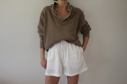 Favorite Vintage Mocha Cotton Henley