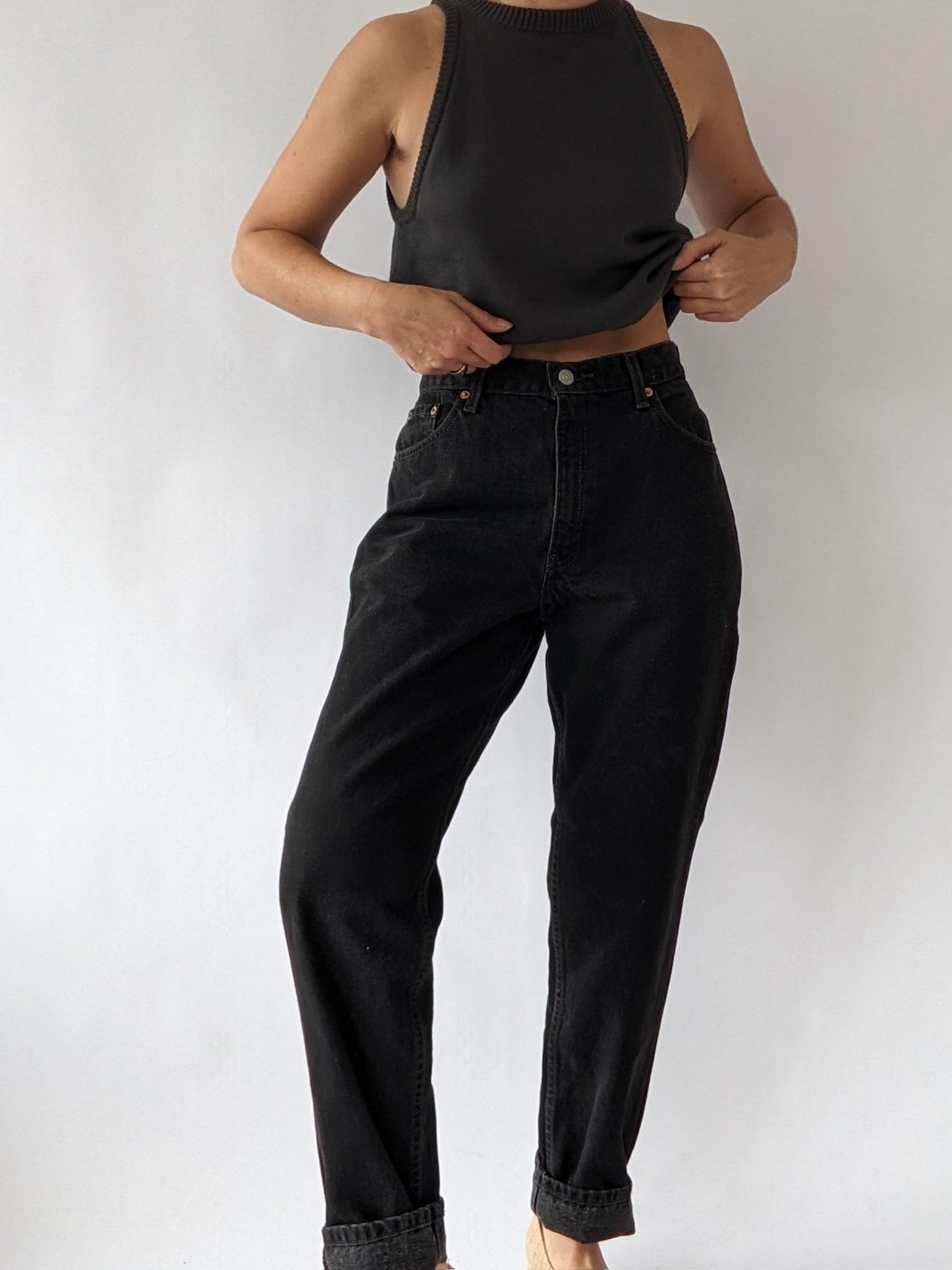 Vintage Levi's 550 Jet Black Denim