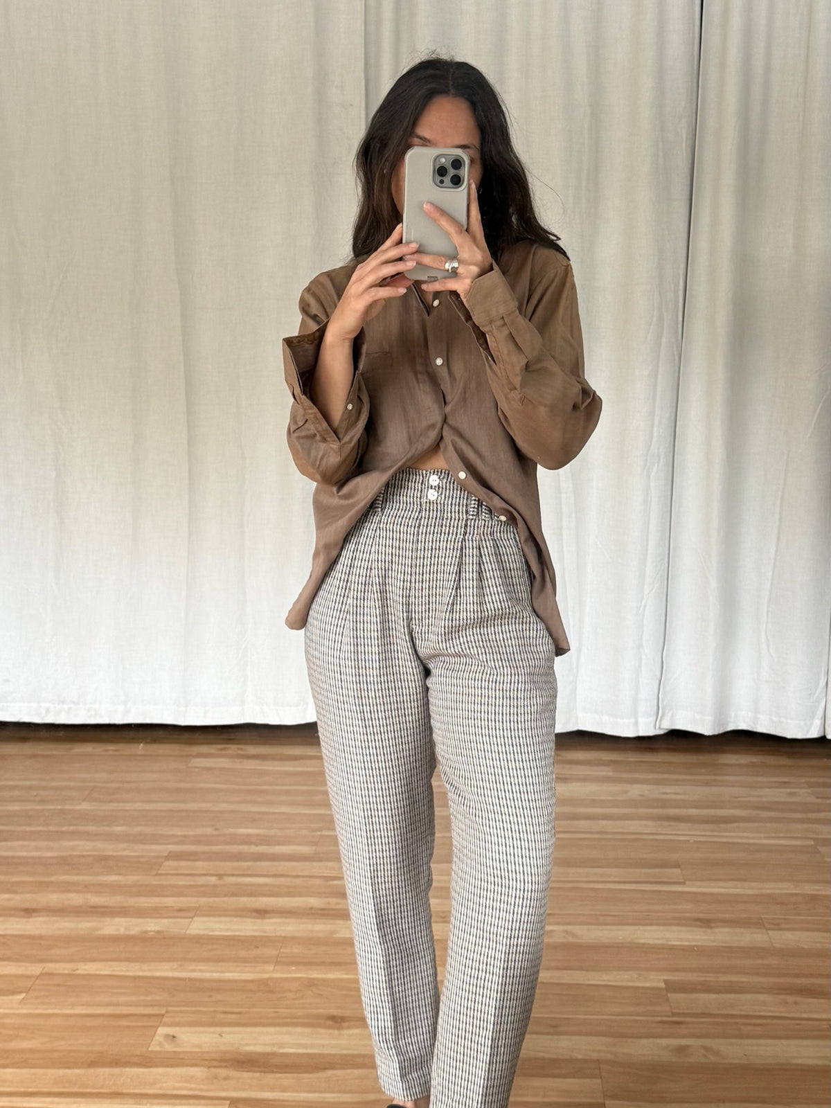 Lovely Vintage Woven & Pleated Trousers