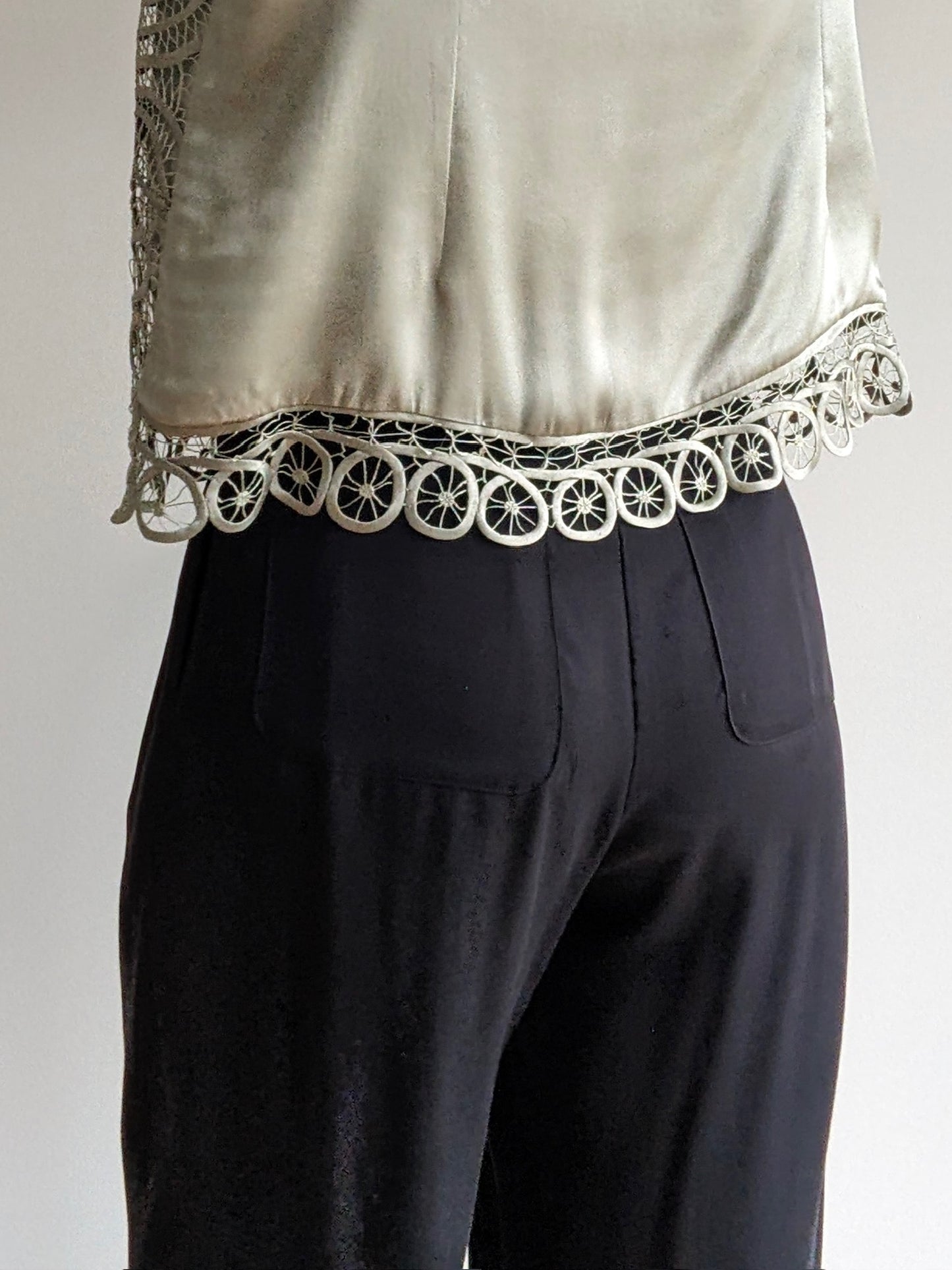 Vintage Laurel Silk Soutache Top