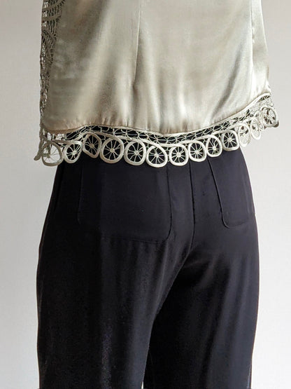 Vintage Laurel Silk Soutache Top