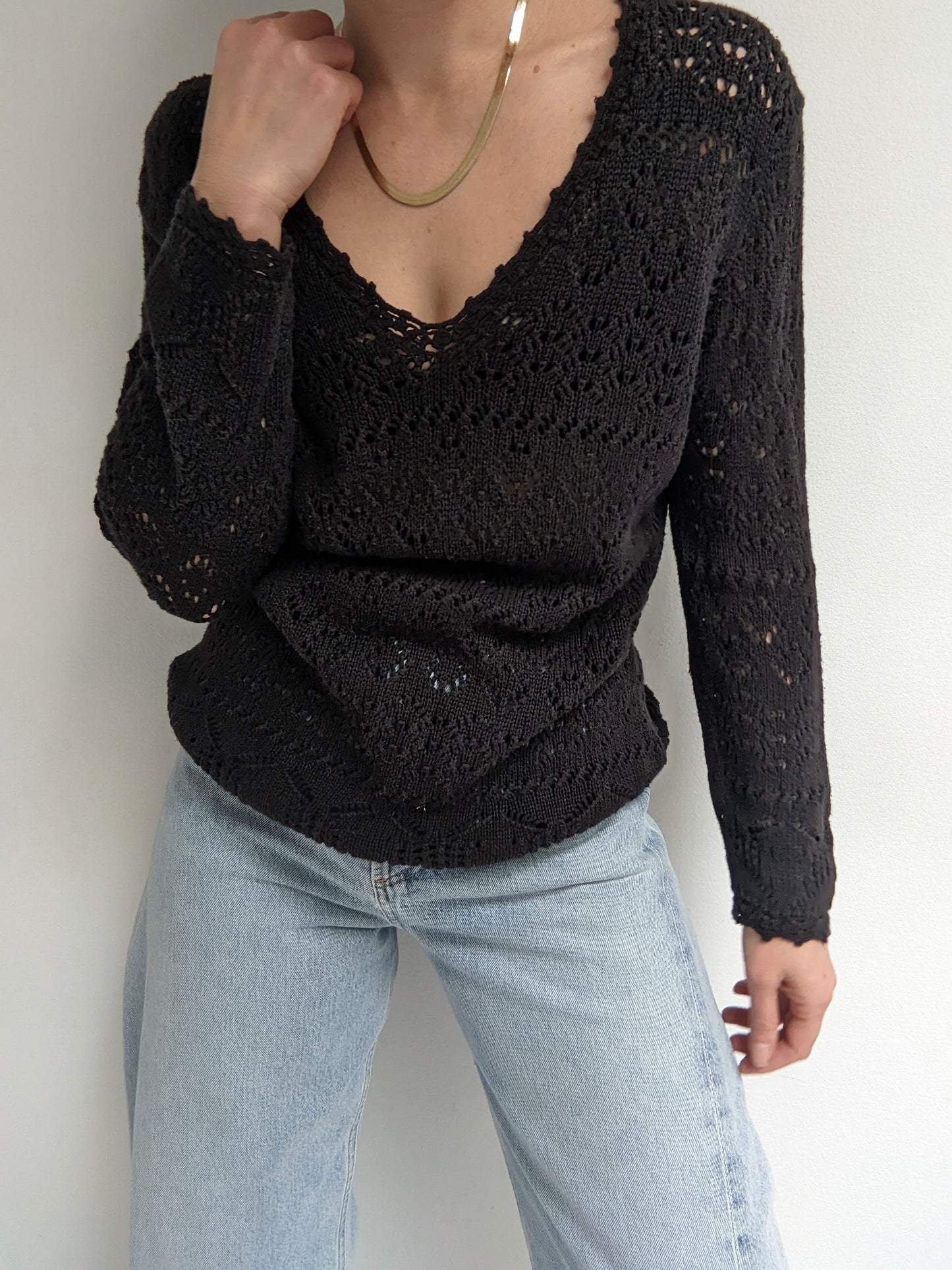 90s Ralph Lauren Crocheted Sweater