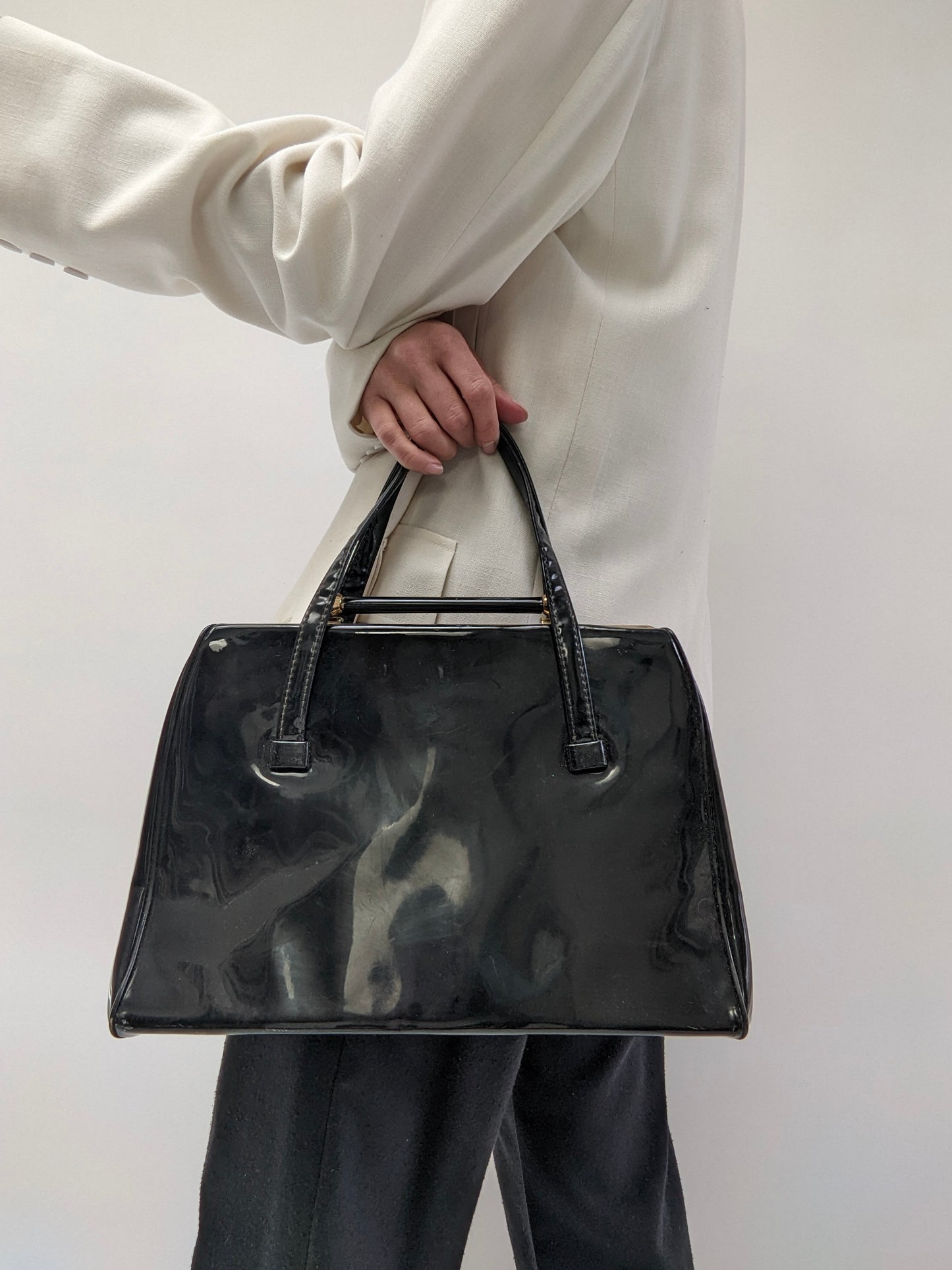 Vintage Patent Leather Hand Bag