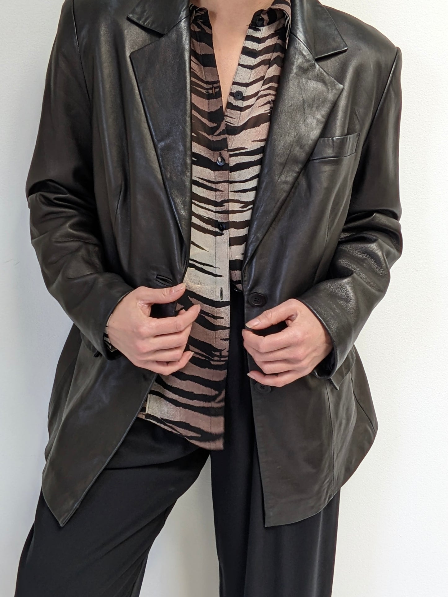 Luxurious Vintage Espresso Leather Jacket