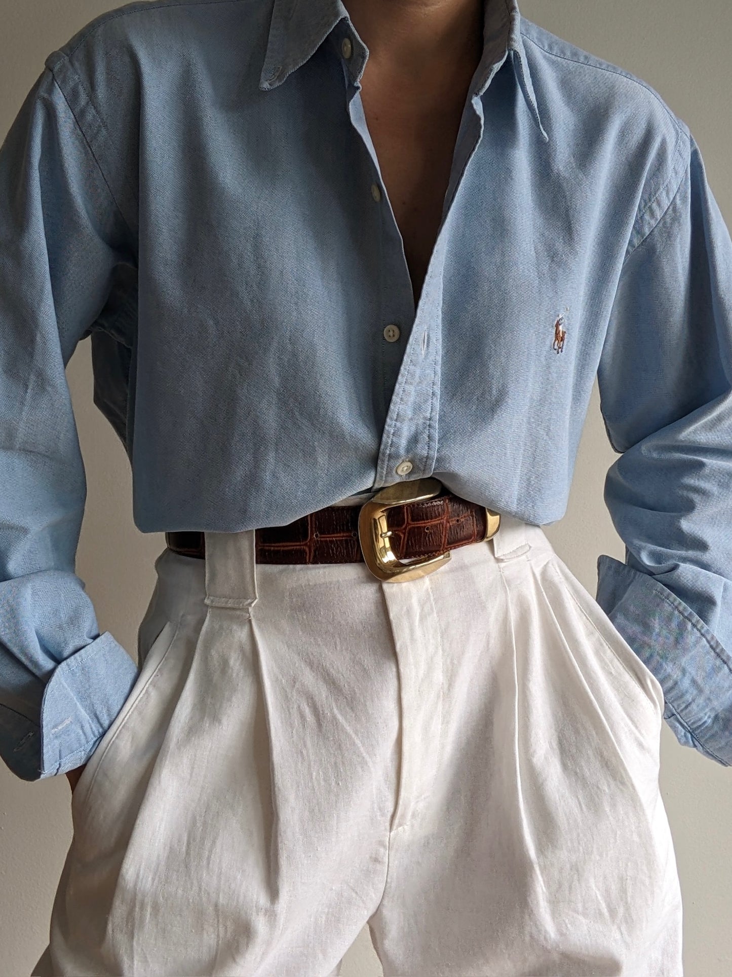 Vintage Ralph Lauren Blue Cotton Shirt