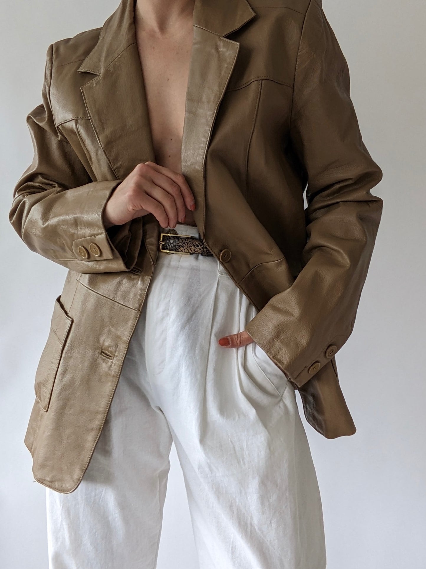Vintage Toffee Leather Jacket