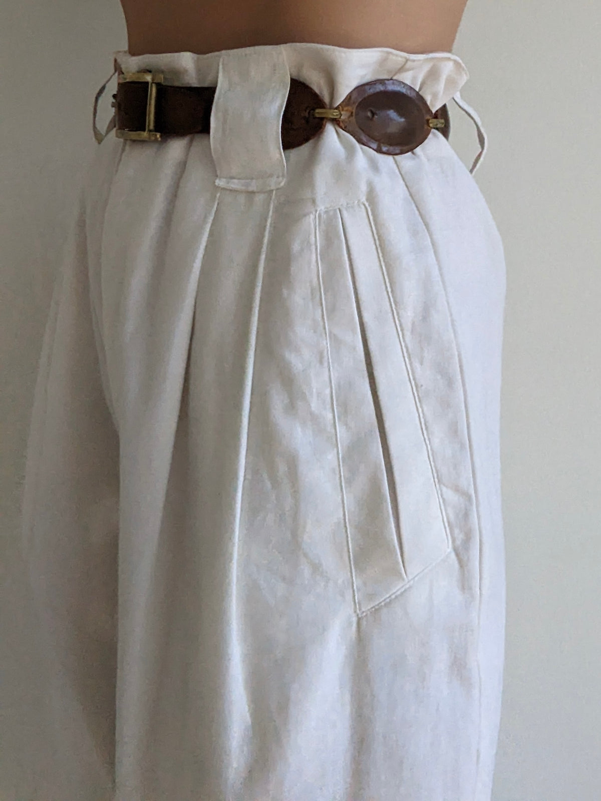 Vintage Linked Leather Chain Belt