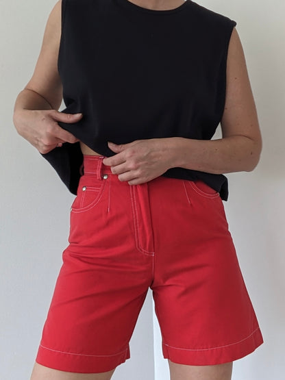 Vintage Mondi Cherry Red Shorts