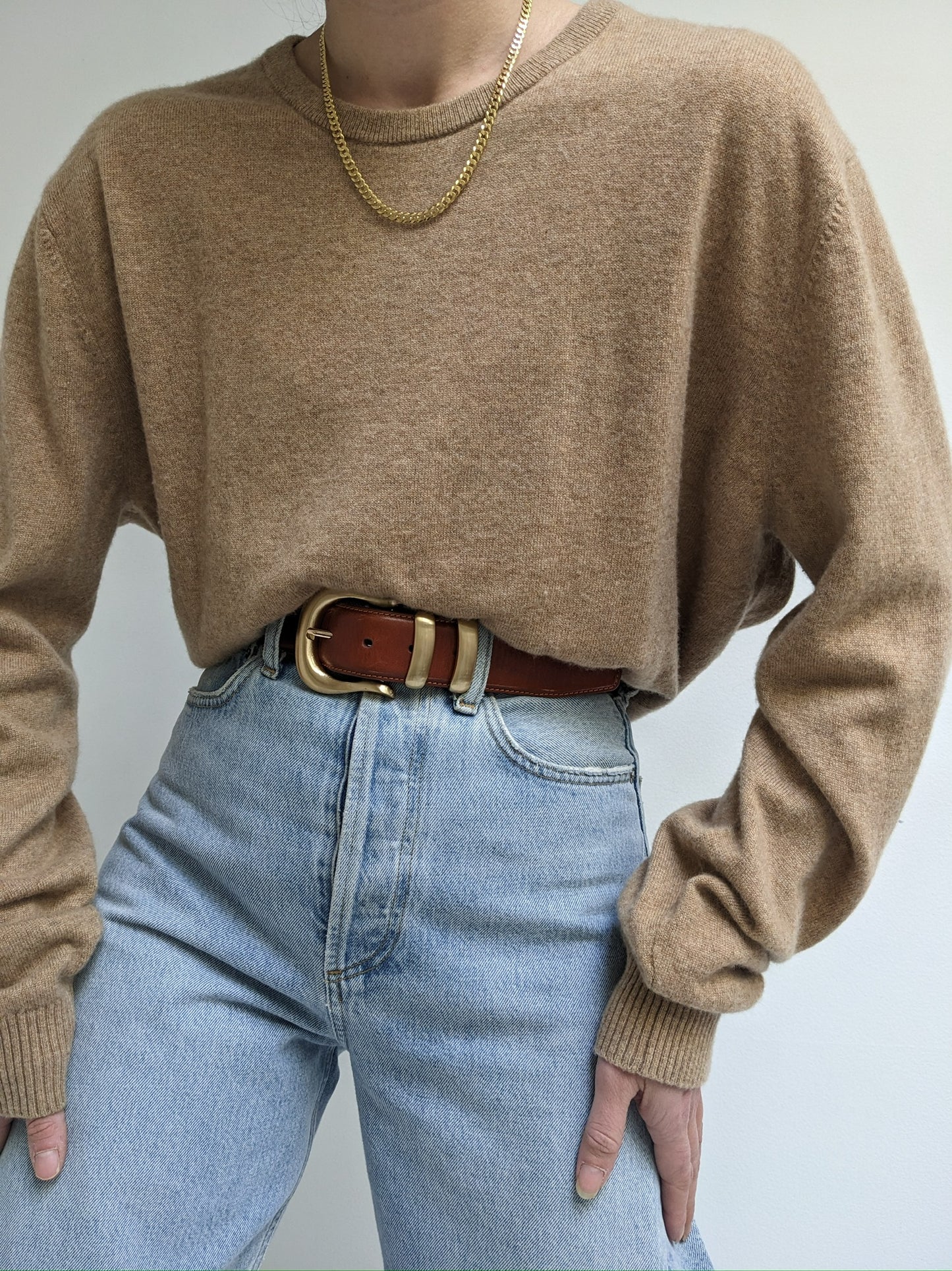 Pecan Cashmere Sweater