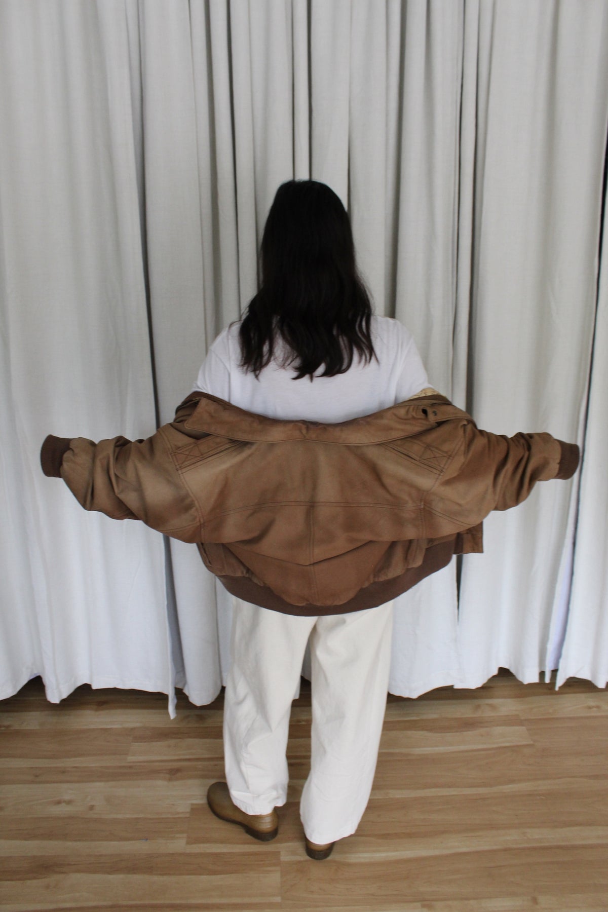 Favorite Vintage Russet Leather Bomber