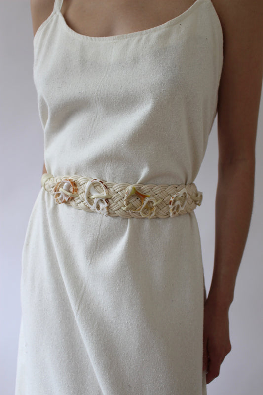 Vintage Macrame Shell Belt