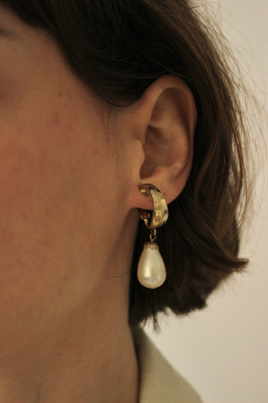 Vintage Faux Pearl Dangle Earrings