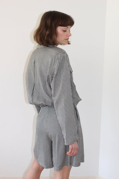 Incredible Vintage Gingham Jacket & Shorts Set