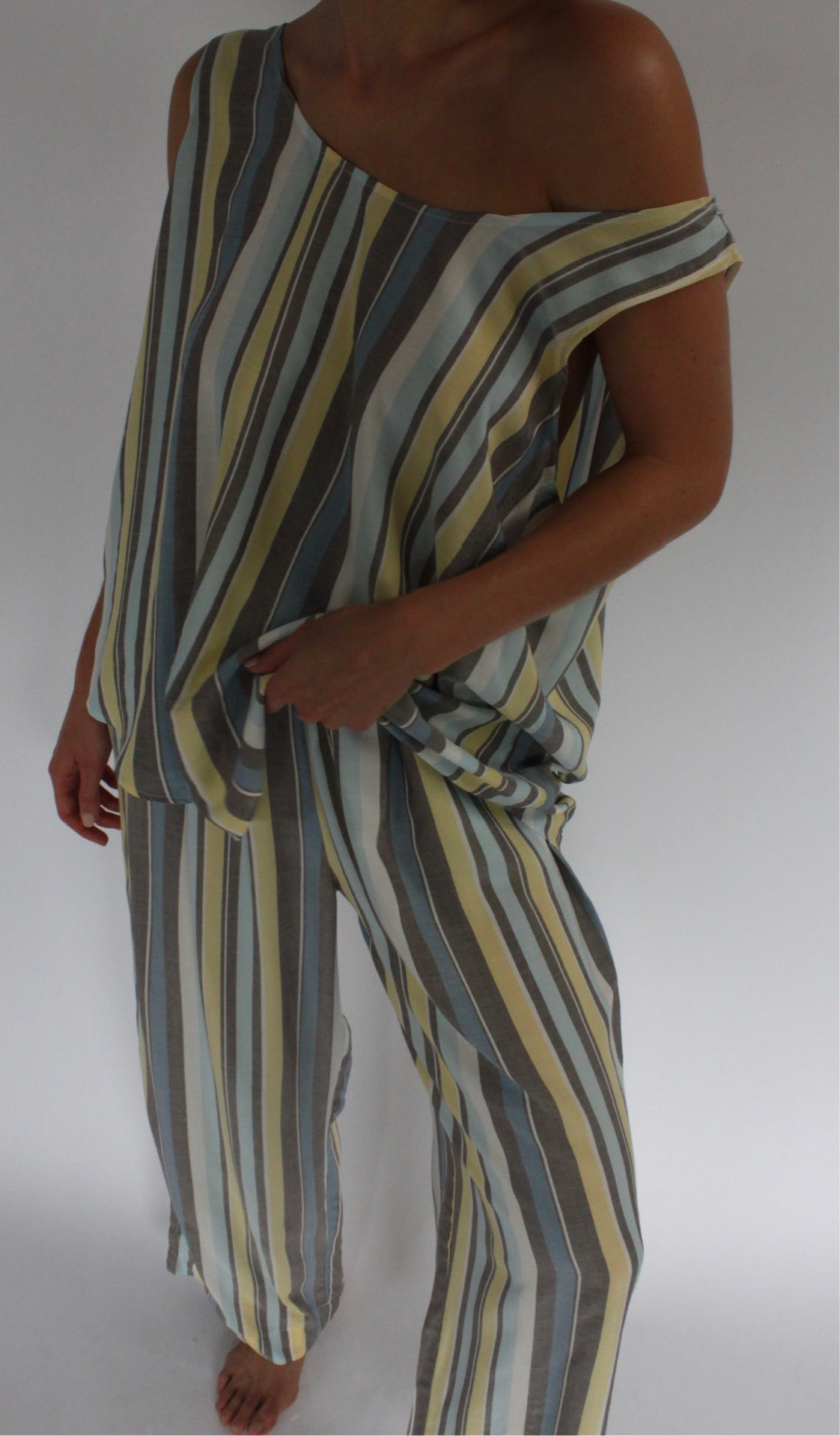 Patricia Striped Rayon Pant