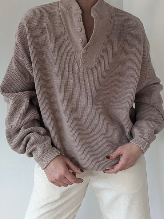 Favorite Vintage Clamshell Cotton Henley