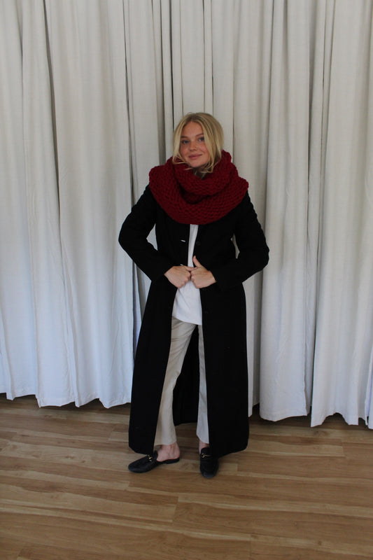 Vintage Black Caviar Wool Coat