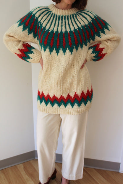 Incredible Vintage Fair Isle Wool Sweater
