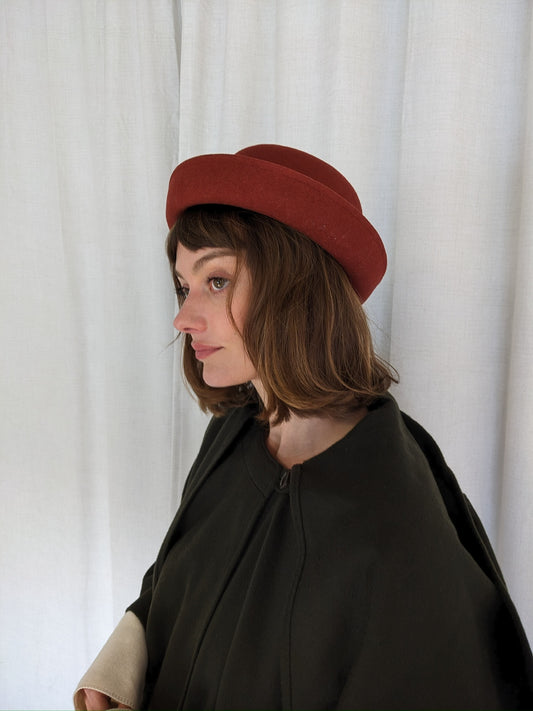 Favorite Vintage Brick Doeskin Felted Wool Hat