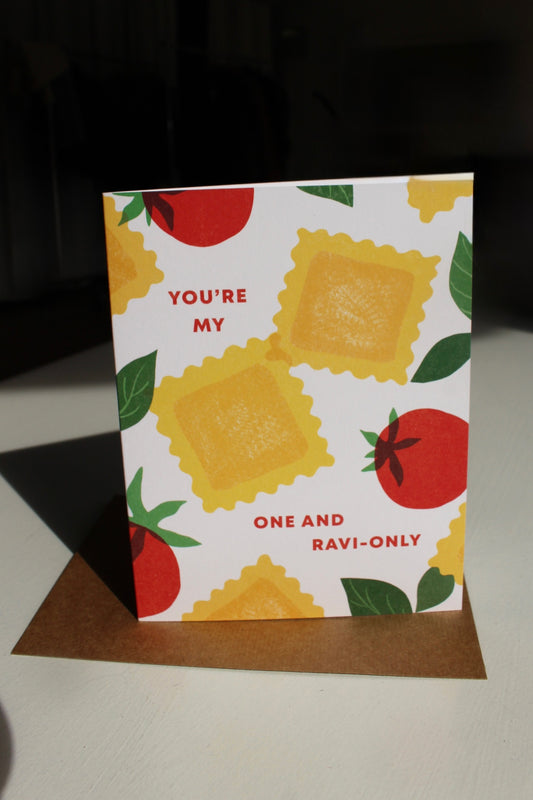 One and Ravi-Only Pasta Lovers Card